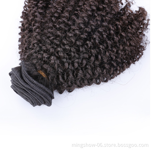 4C virgin mongolian afro kinky curly hair extension